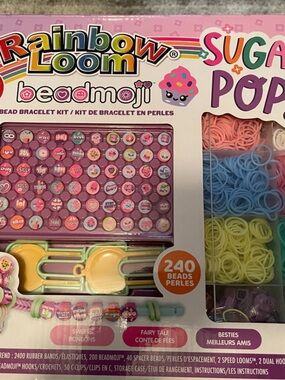 Rainbow Sugar Pop Bead Bracelet Kit - Pink, Purple & Teal